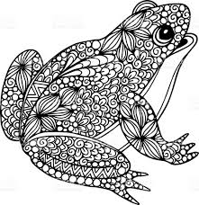 Decorative Ornate Doodle Frog Illustration With Abstract Outline Frosch Illustration Mandala Tiere Frosch Zeichnung
