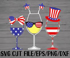 Download Wine Glass Blue White Red Wine Glass Svg America Flag Svg Wine Glass 4th Of July Svg Wine Svg Wine Svg Unique Items Products America Flag