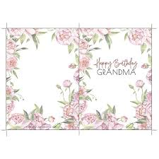 Happy birthday color pages are a great way to let your kid experiment with different designs and images. Roses Happy Birthday Grandma Free Printable Birthday Cards For Grandma Urban Mamaz Shop