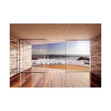 Moderne Tapeten Wohnzimmer Fototapete Fenster Zum Meer 300x210 Cm Xxl Vlies Tapete Windows