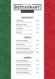 When you choose a dinner menu template, ensure that your choice matches with the overall theme, look and ambience of your restaurant. Free Italian Menu Template Menu Template Word Menu Restaurant Italian Menu