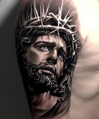 Tattoo with the image of christ is a sign of strong faith and a desire to help people. Small Jesus Face Tattoo Design Novocom Top