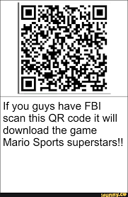 Here are some qr codes of super mario characters. If You Guys Have Fbi Scan This Qr Code It Will Download The Game Mario Sports Superstars