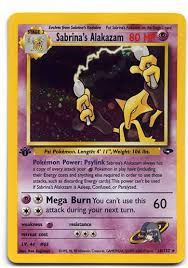 Blaine's rapidash gym challenge card stats & information: Serebii Net Pokemon Card Database Gym Challenge 16 Sabrina S Alakazam