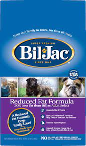 Some low fat dog foods offer as little as 5 to 8 grams of fat per 1,000 calories which is much too low for any dog. Bil Jac Reduced Fat Chicken Recipe Dry Dog Food 30 Lb Bag Chewy Com