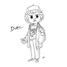 Dustin Strangerthings Superhero Coloring Pages Coloring Pages Stranger Things