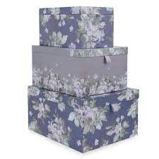 French Romantic Storage Boxes Set Of 3 Storage Boxes Laura Ashley Storage Boxes Pretty Fabric