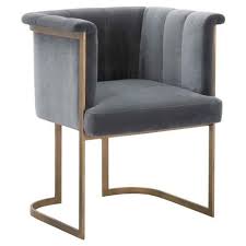 Bessy Modern Classic Grey Velvet Upholstered Brass Steel Dining Chair Steel Dining Chair Velvet Dining Room Chairs Dining Chairs
