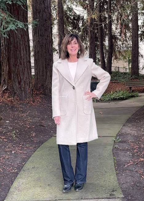 warm winter White Coats - Karen Tarver Style