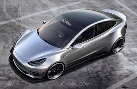 It is the second vehicle based on the model 3 sedan platform. Rendering Tesla Model 3 Wide Body