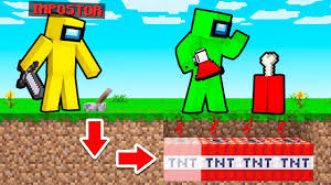 Trolling in minecraft among us! Crainer 200iq Tnt Play As Impostor Minecraft Among Us Facebook