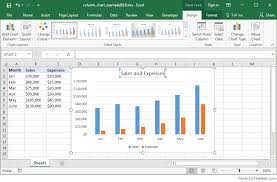 Ms Excel 2016 How To Create A Column Chart