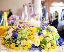 Chic Bahamas Weddings In The Bahamas Bahamas Wedding Planner Yellow Wedding Centerpieces Yellow Wedding Flowers Wedding Colors Blue