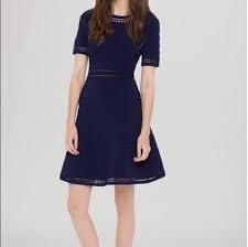 Sandro Paris Navy Blue Riley Knitted Dress Fashion Clothing Shoes Accessories Womensclothing Dresses Ebay Link Dresses Knit Dress Clothes For Women