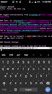 Pada september 16, 2019 april 06, 2020. Termux Irc Chat Log