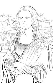 Mona lisa coloring page at getcoloringscom free template. Free Art History Coloring Pages Famous Art History Painting Art History Lessons