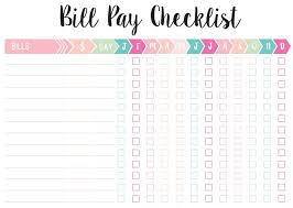 Here's how to save a sheet as a readable clean pdf file. Bill Pay Checklist Template 25 Free Bill Calendars Pdf Word Excel