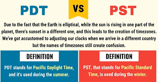 Locations using this time are currently using pst time. Pdt Vs Pst When To Use Pst Vs Pdt With Useful Examples 7 E S L