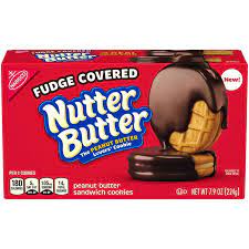 Nutter Butter Fudge Dipped Peanut Butter Cookies 7 9oz Nutter Butter Peanut Butter Sandwich Cookies Peanut Butter Sandwich