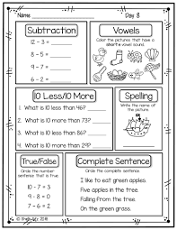 Free Spiral Review For First Grade Great For Morning Work Homework Or Small Groups First Grade Morning Work Morning Work Freebie