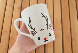 Renne Rudolph Mug Noel Cadeau Mug Tasse De Chocolat Chaud Etsy Diy Christmas Mugs Diy Mugs Christmas Mugs