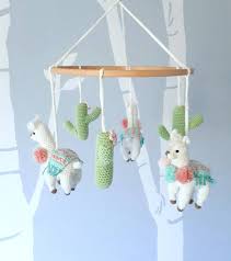 Llama Baby Mobile Crochet Pattern Llama Nursery Mobile Etsy