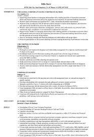 corporate banker resume samples