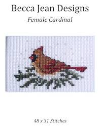 This stunning design makes a wonderful gift for your favorite bird watcher. Female Cardinal Bjd30955 8 00 Usd Charting Creations Unique Counted Cross Stitch Patterns And Kits