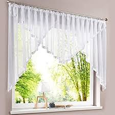 Voile Scheibengardine Mit Satinband In Briefkuvert Mode Raffrollo Mit Krauselband Weiss Hxb 120x300cm Amazon De Kuche Hau Gardinen Scheibengardine Raffrollo