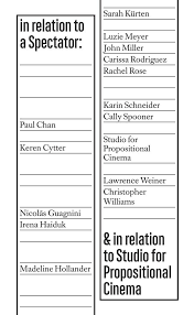 It's where your interests connect you with your people. In Relation To A Spectator And In Relation To Studio For Propositional Cinema Sternberg Press Amazon Co Uk Keren Cytter Paul Chan 9783956793608 Books