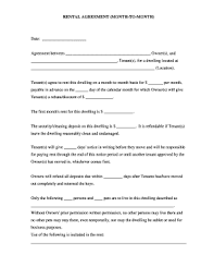 Blank Rental Agreement Rental Agreement Templates Lease Agreement Rental