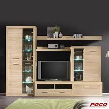 Wohnwand Cancan Eiche Sonoma Nachbildung Online Bei Poco Kaufen Wohnen Wohnzimmer Tv Wand Ideen Wohnwand
