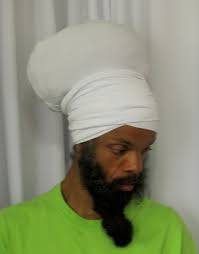 White and Gold Mens Turban