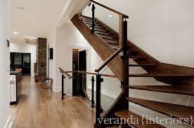 Veranda Interiors Altadore I Office Mud Room Stairs Veranda Interiors Contemporary Staircase Stairs
