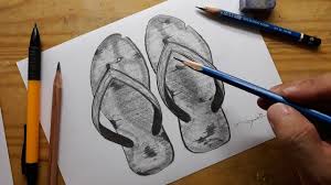 Cara Mengggambar Menggunakan Pensil Menggambar Sendal Jepit Rusak Youtube