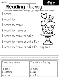 Reading Fluency Worksheet For 1st Grade In 2020 Reading Fluency 1st Grade Reading Worksheets Reading Comprehension Kindergarten