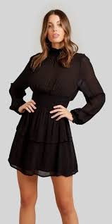 Lisa Shirred Dress Kookai Nz Shirred Dress Dresses Chanel Little Black Dress