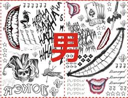 The animated series in the seventh. Full Set Suicide Squad Harley Quinn Joker Tattoo Sticker Female Clown Transfer Tattoos Props For Halloween Cosplay Costumes Buy At The Price Of 6 88 In Aliexpress Com Imall Com
