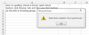 Proofing In Excel 2010