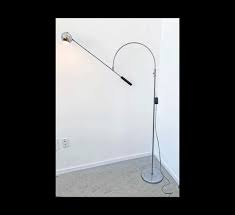 Robert Sonneman Floor Lamp Atomic Mid Century Modern Vintage Chrome Modernist Free Ship Unusual Lamps Chrome Floor Lamps Antique Lamps