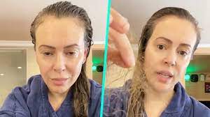 Many of us are gratified when we see a celebrity come. Alyssa Milano Reveals Shocking Hair Loss From Covid 19 Youtube