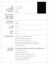 Contoh resume terbaik format lengkap untuk mohon kerja. Sample Resume In English