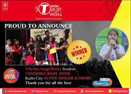 T Series Stageworks On Twitter Proud To Announce Tseriesstageworks Much Talented Student Tanishka Bahl Wins Radiocity Super Singer Junior Radiocitysupersinger Tsa Https T Co W8qoix3uwl See more of singer tanishka on facebook. twitter