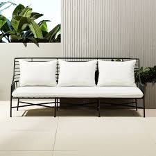 Living room sets & collections. Breton Black Metal Sofa Reviews Cb2
