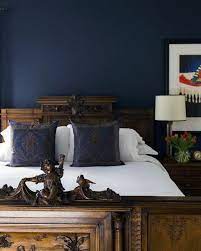 Die 50 Besten Marineblau Schlafzimmer Design Ideen Beruhigende Wandfarben Tatowierungen Dark Blue Bedrooms Dark Bedroom Walls Blue Bedroom Walls
