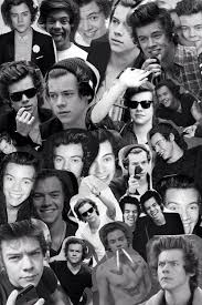 Black And White Harry Styles Collage B W E I Love One Direction Harry Edward Styles Harry Styles