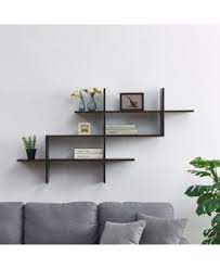 Danya B 3 Tier Wall Mount Shelf With Criss Cross Asymmetrical Design Reviews All Wall Decor Home Decor Macy S Wall Shelves Living Room Modern Wall Shelf Wall Shelf Decor