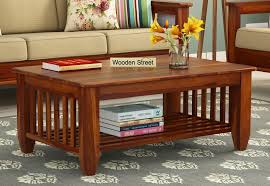 59 x 41.3 x 13 in materials: Buy Quartz Coffee Table Honey Finish Online In India Wooden Street