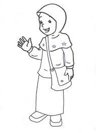 Contoh gambar untuk mewarnai anak muslim terbaru jika sebelumnya anda sudah melihat beberapa koleksi gambar untuk anak islami yang berupa sketsa. Mewarnai Gambar Anak Muslimah 3 Alqur Anmulia