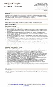 It Support Analyst Resume Samples Qwikresume
